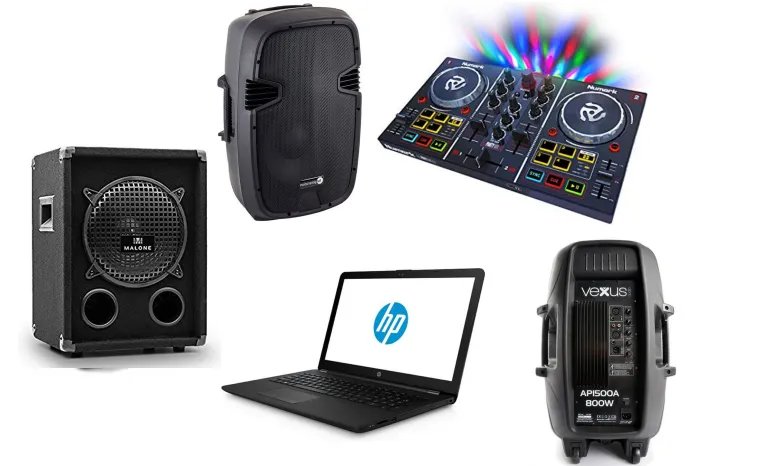 Aktivlautsprecher auf Stativ